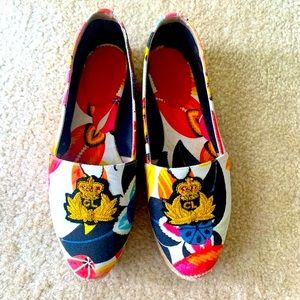 Christian Louboutin Hawaiian Canvas Logo Espadrilles